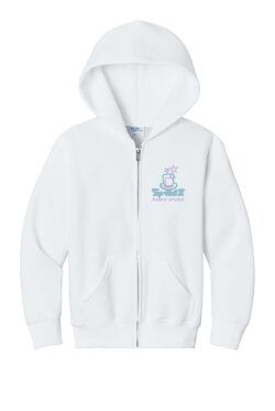 Top Hat II White Youth Full Zip Hoodie