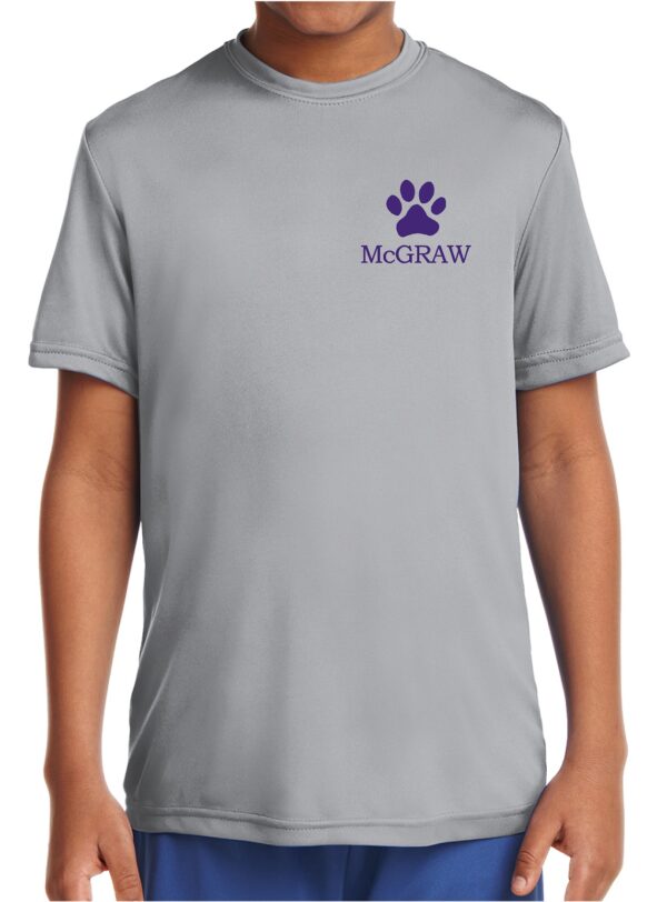 McGraw 100% Polyester Youth Performance Unisex T-shirt - Image 5